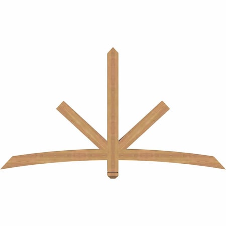 Ekena Millwork Alberta Smooth Timber Gable Bracket, Western Red Cedar, 72"W x 39"H x 3 1/2"D x 3 1/2"F, 13/12 Pitch GBW072X39X0404ALB00SWR
